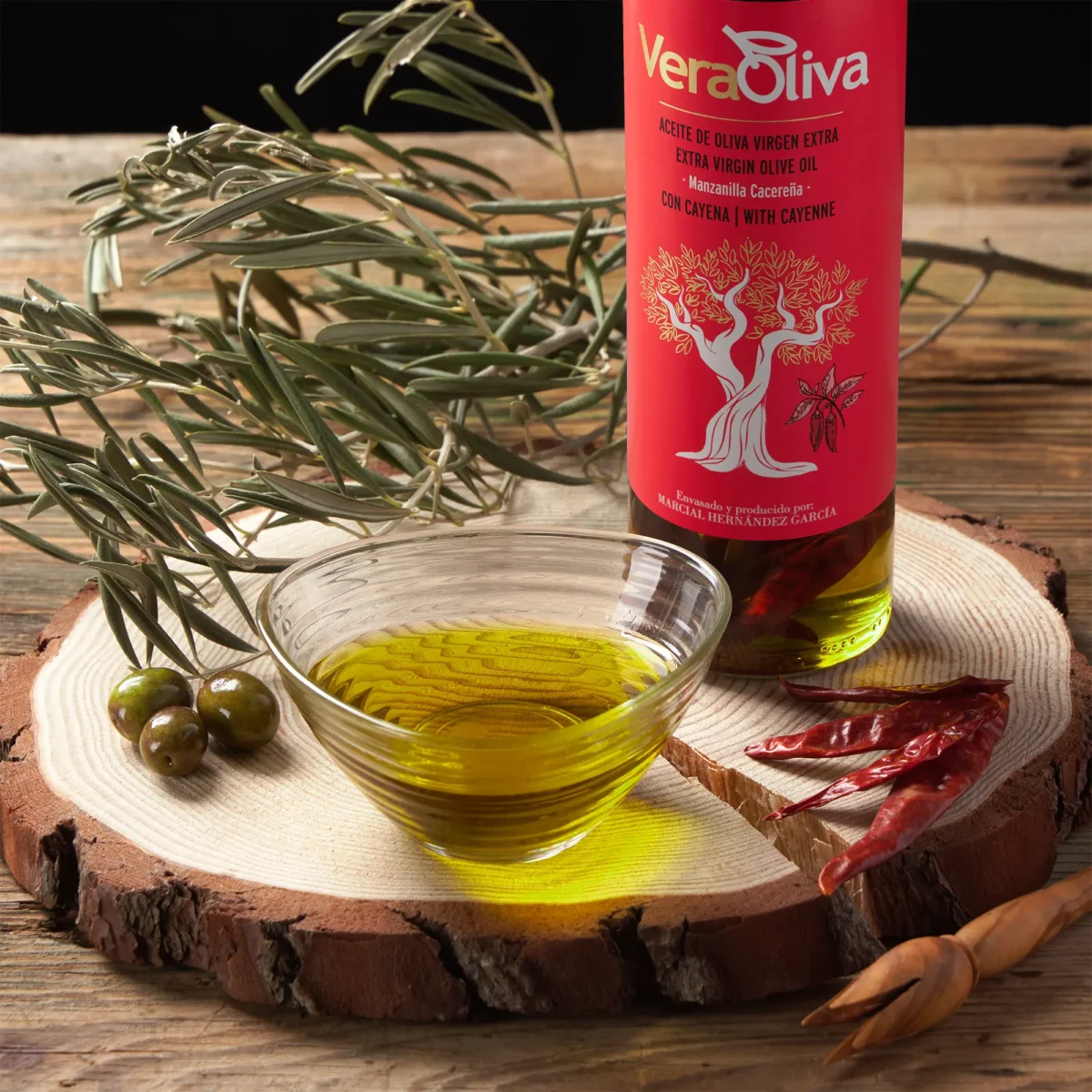 Aceite de Oliva Virgen Extra con Cayena - Botella Cristal 500ml - Imagen 5
