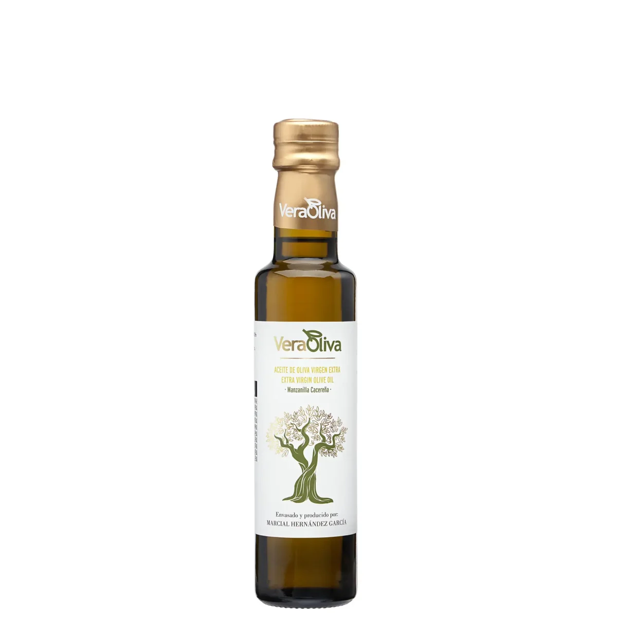 Aceite de oliva virgen extra botella cristal 250ml manzanilla cacereña VeraOliva