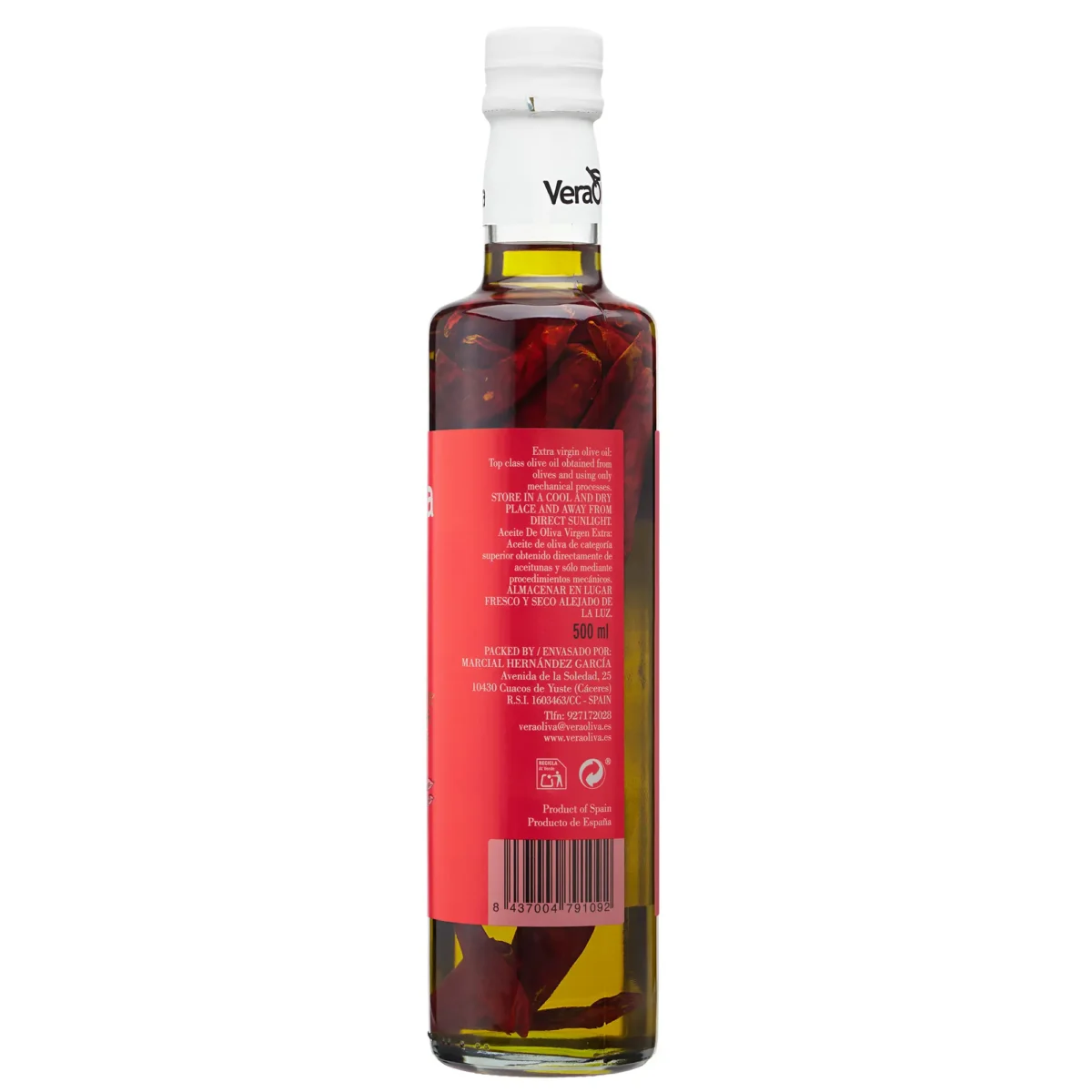 Aceite de Oliva Virgen Extra con Cayena - Botella Cristal 500ml - Imagen 4